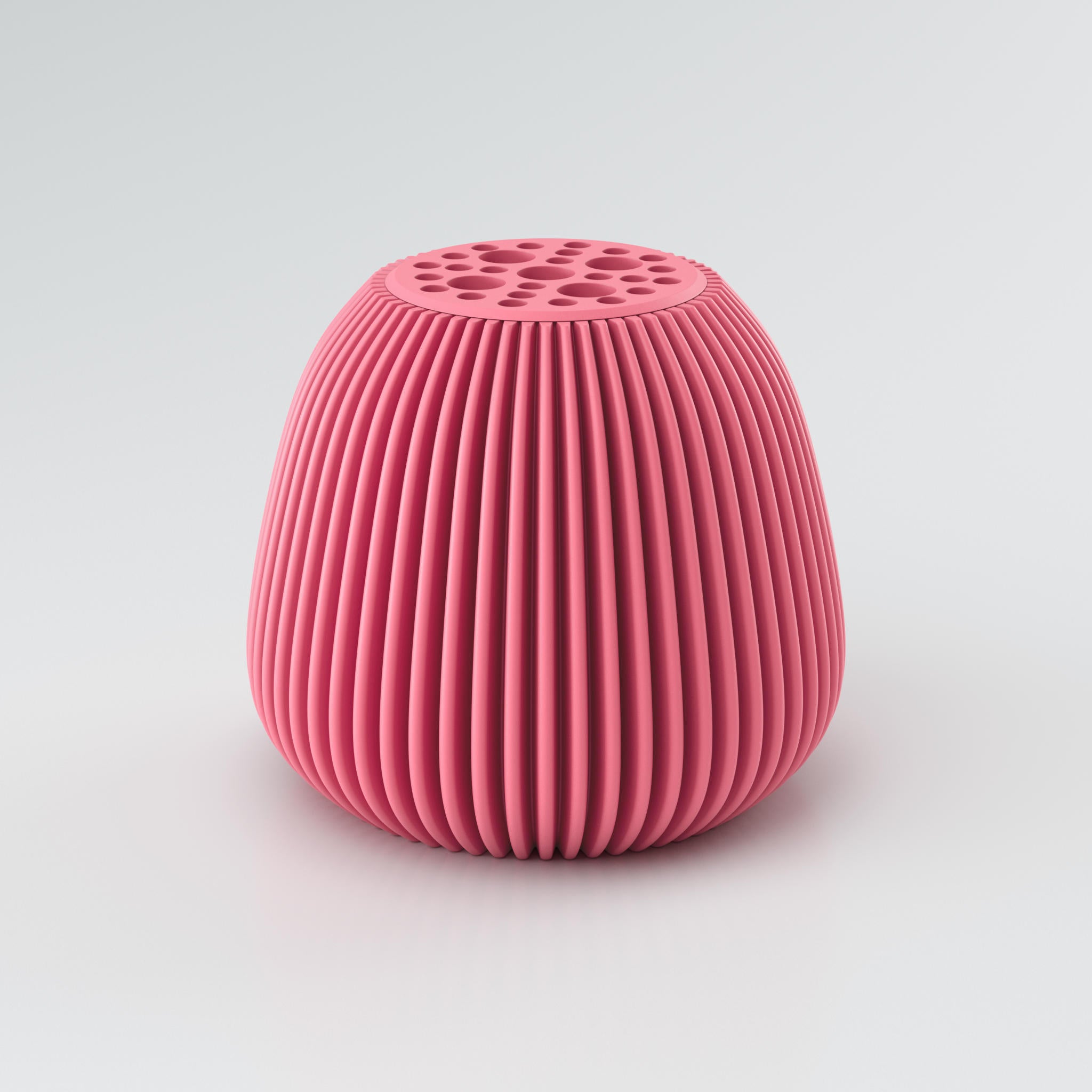 lachsfarbene vase voravellie in der hauptansicht mit linea design