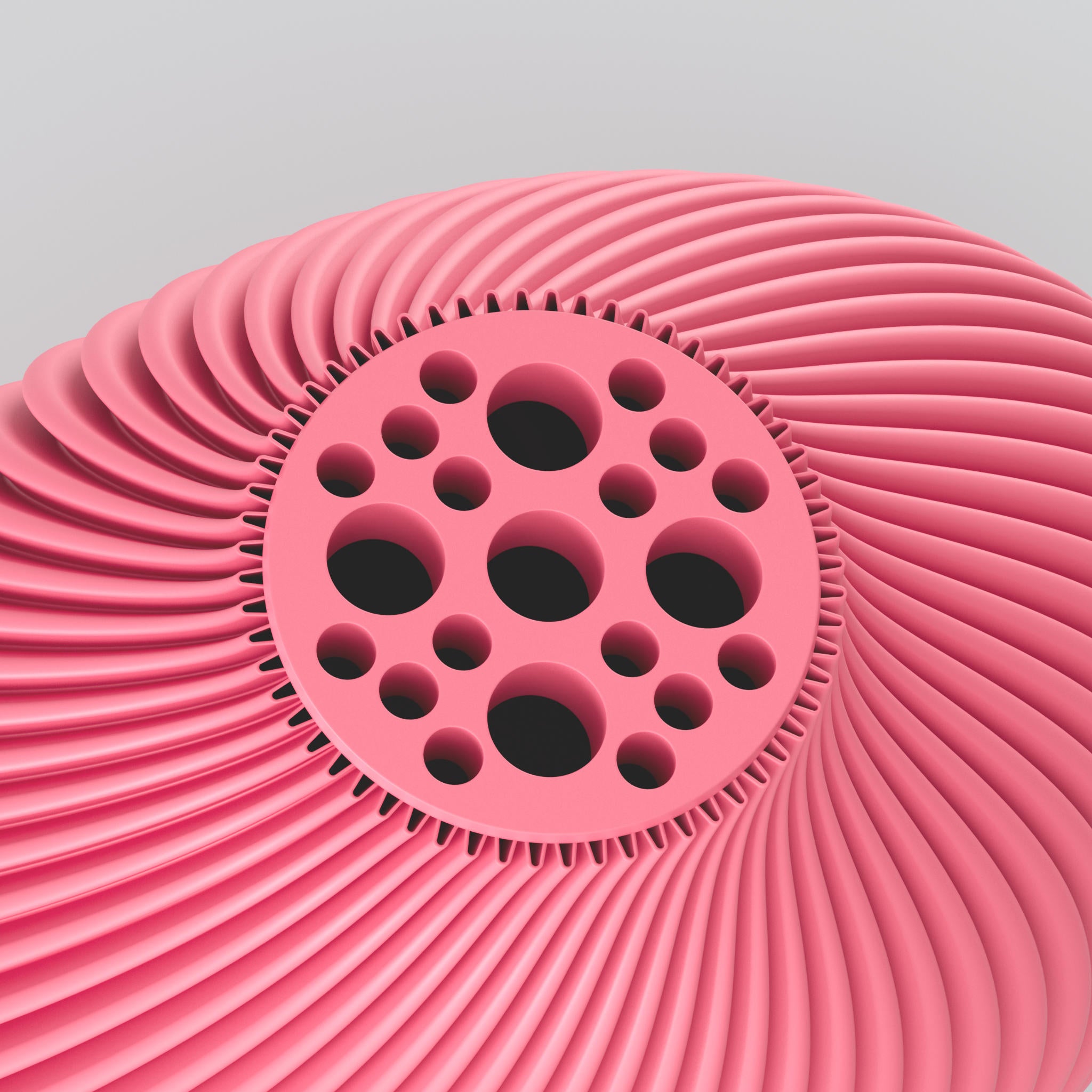 Twist-Linea Blooming3D Design-Vase Voravellie 80 in Lachsrosa mit Moravellie-Struktur