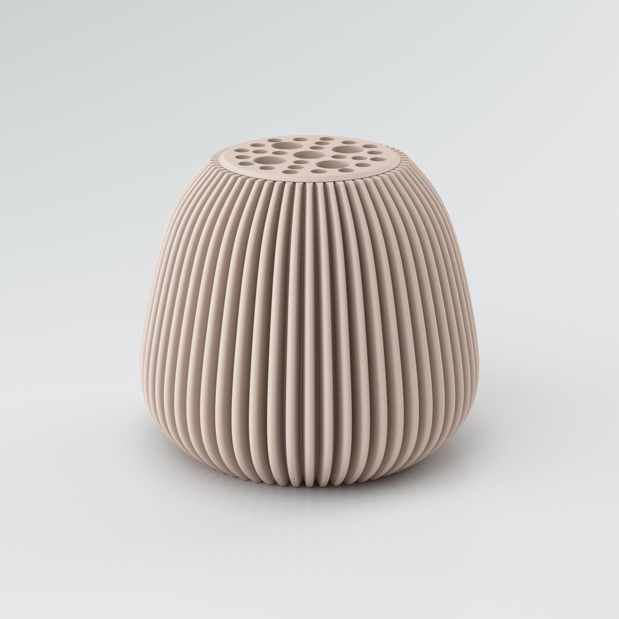 beige vase voravellie in der hauptansicht mit linea design