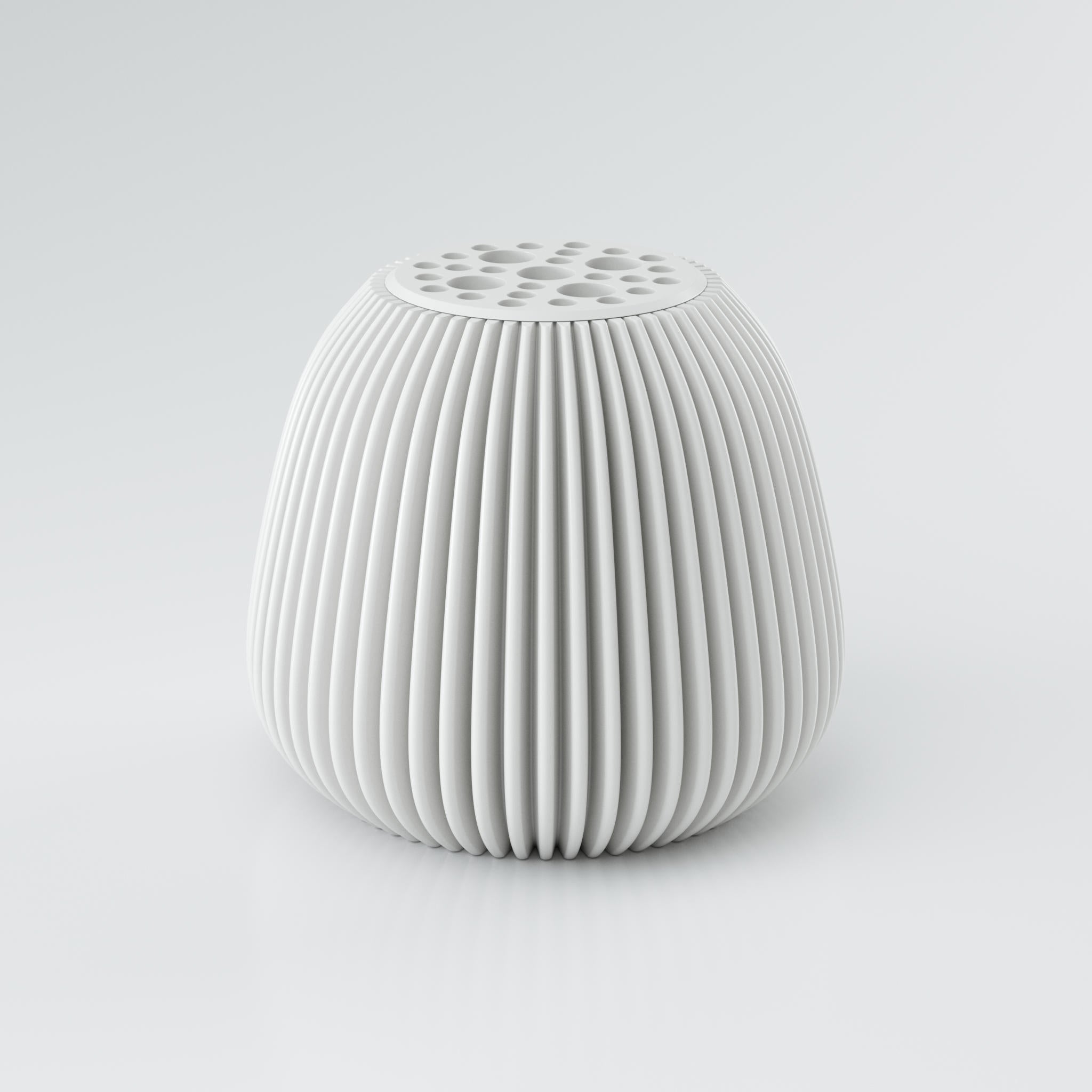weiße vase voravellie in der hauptansicht mit linea design