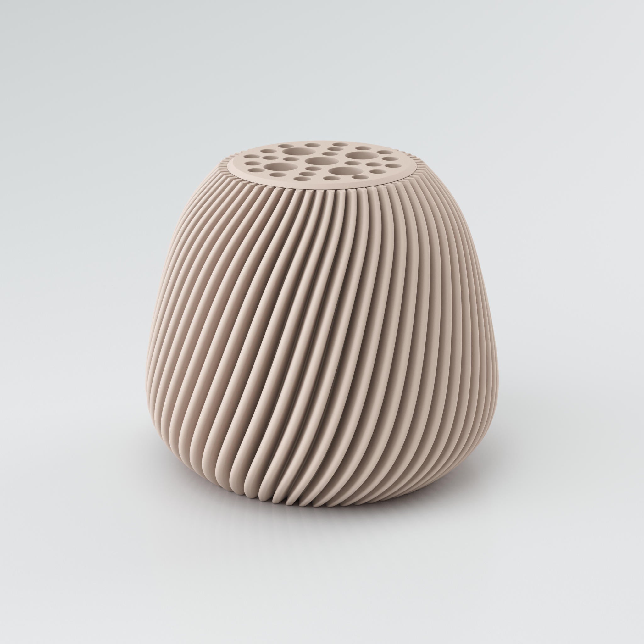 beige vase voravellie in der hauptansicht mit twist design
