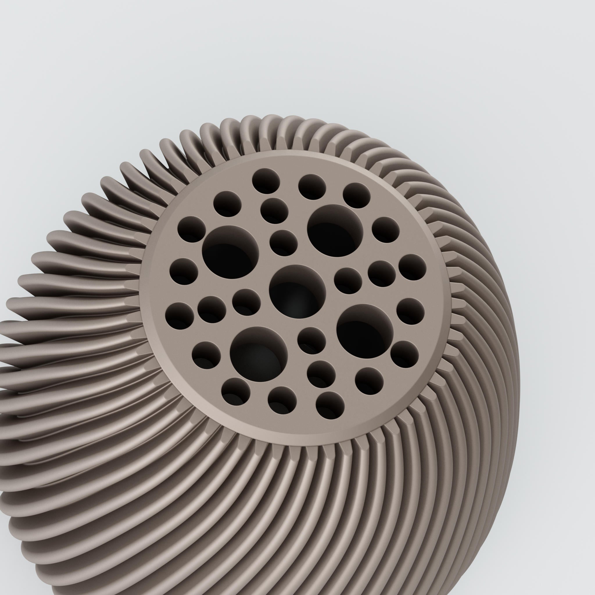nahaufnahme der vase voravellie mit sichtbarer funktion des blumenretters