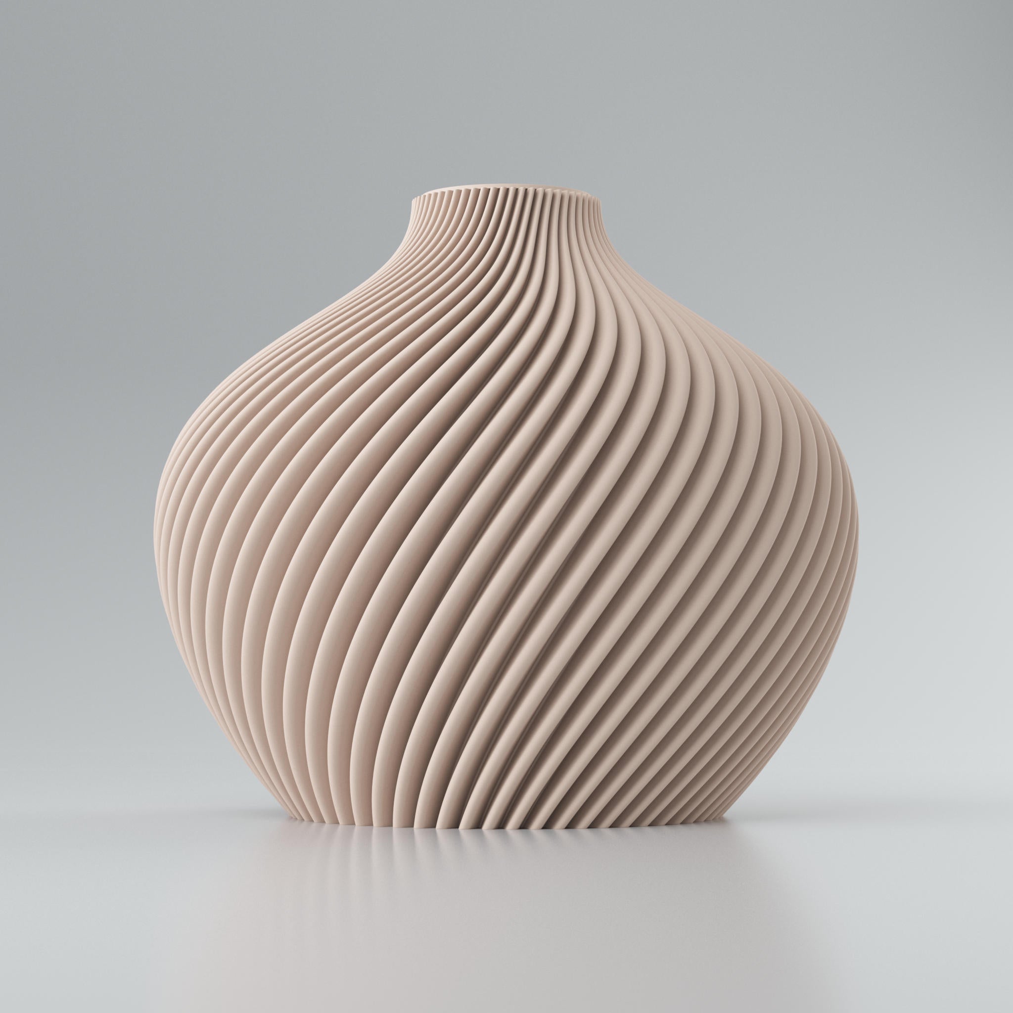 Twist-Linea-Design Blooming3D Vase Voravellie 80 mattweiß mit Linienrillen